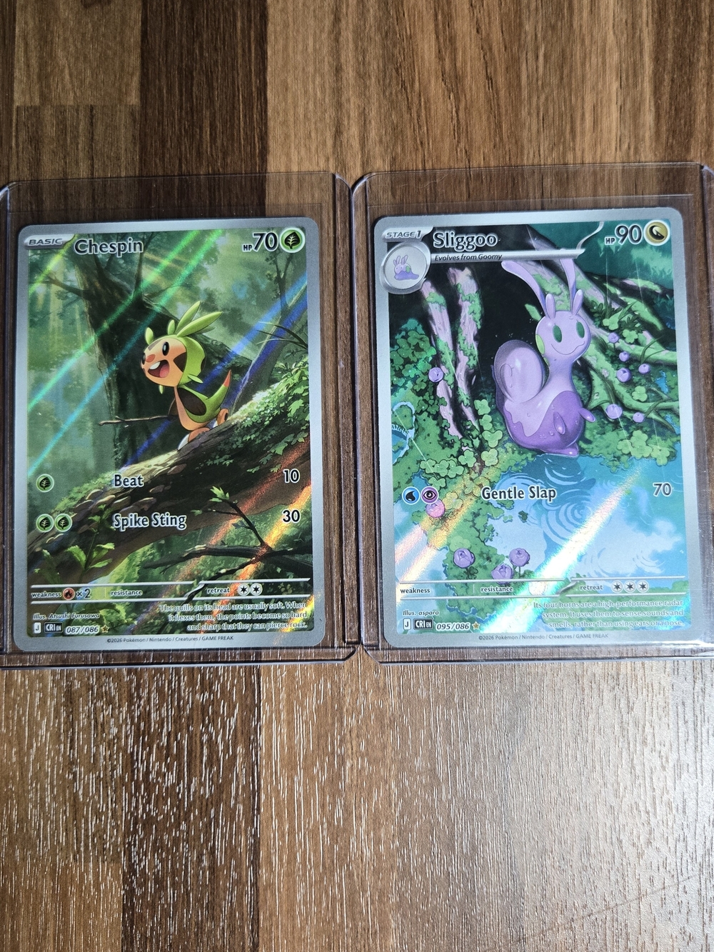 Pokémon Cards Full Arts - Chespin & Sliggoo